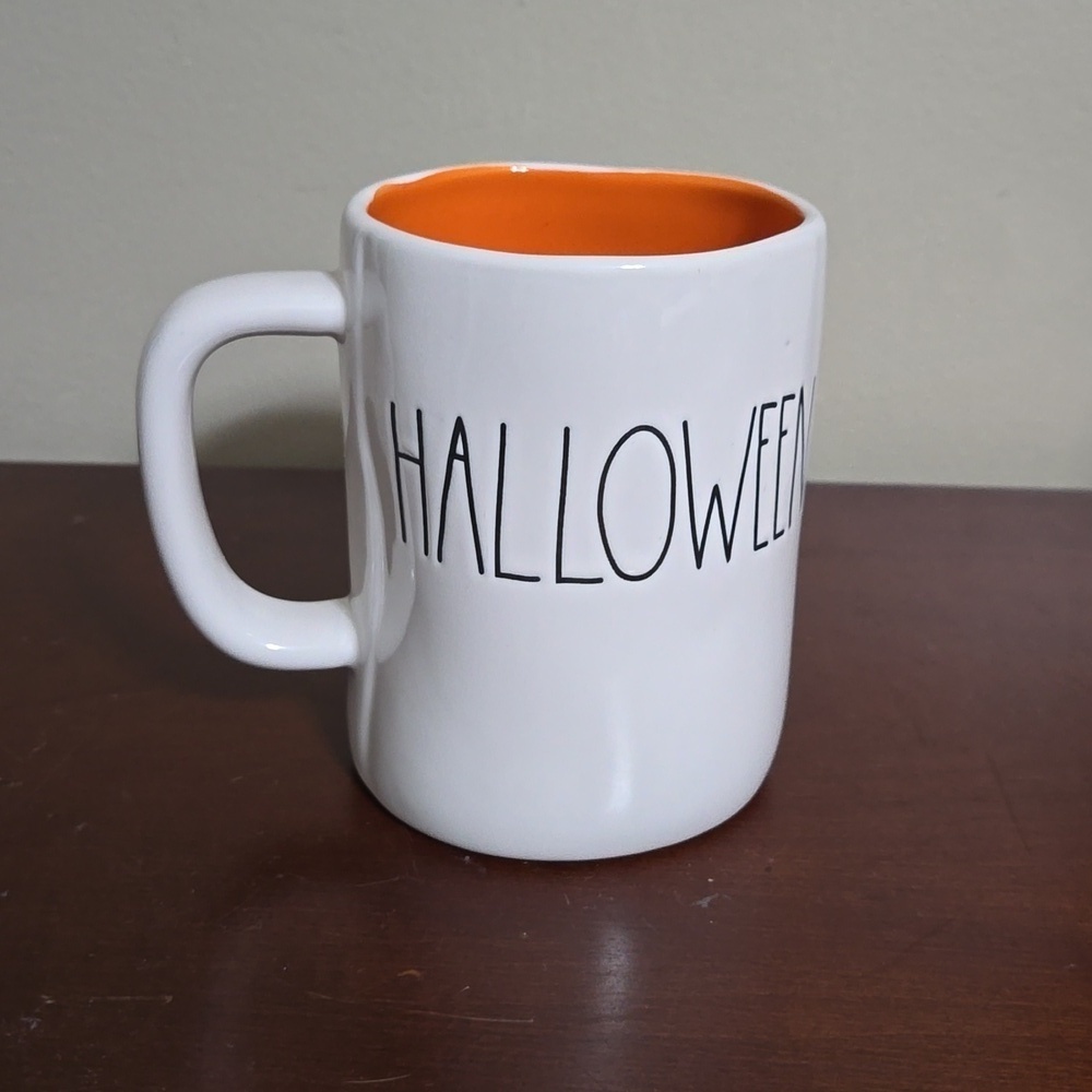 Rae Dunn Happy Halloween Orange Interior Mug